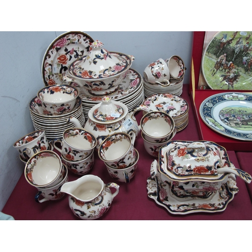 1049 - A Mason's Patent Ironstone China Dinner and Tea Service in the 'Mandalay' Pattern, printed marks, co... 