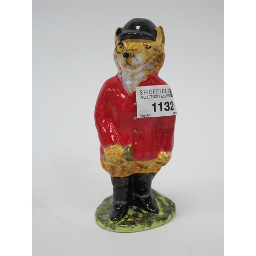 1132 - An Anita Harris Figure 'Foxy Gent', limited edition no 3/14, gold signed, 14.5cm high.