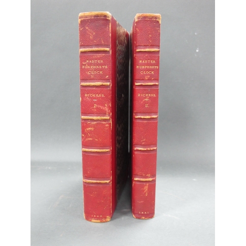 1275 - Dickens [Charles}: Master Humphrey's Clock, vols I, II and III, bound in two books, pub by Chapman a... 