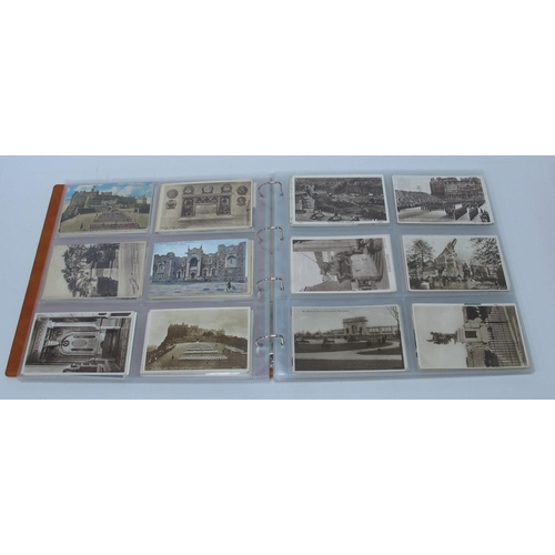 1309 - An Album of Early XX Century Picture Postcards, to include: military, topographical views, war memor... 