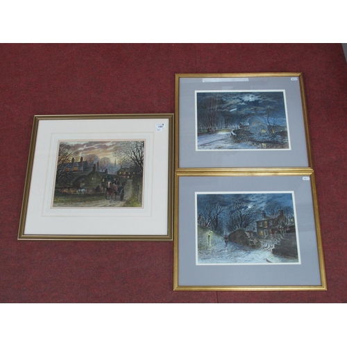 1387 - JIM ROBINSON (Contemporary) 
Past The Clock House, watercolour, signed lower left. 
Two Others, by t... 