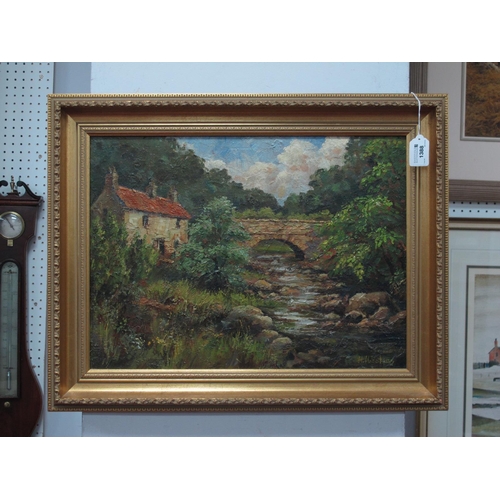 1388 - H. IBBOTSON (Sheffield Artist) *ARR 
Beck Hole, North Yorkshire, oil on board, signed lower right, t... 