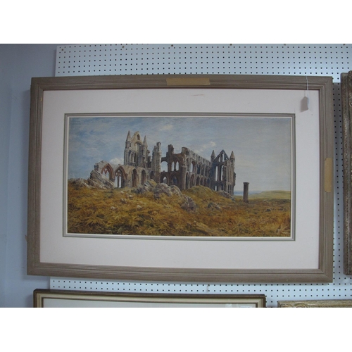 1389 - BERNARD EVANS (1848-1922) 
Whitby Abbey, watercolour, signed lower right, 
39 x 74cm.