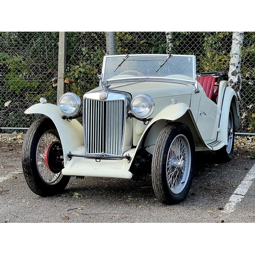 1001 - 1949 [LXS 387] MG TC Midget in cream, previous /original registration [LFM 358], 1,250cc. Having und... 