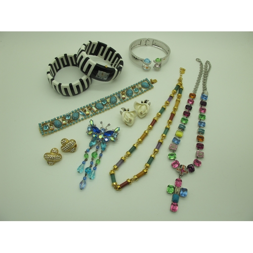 181 - A Collection of Modern Costume Jewellery, to include Lola Rose gemstone bracelets, Butler & Wilson h... 