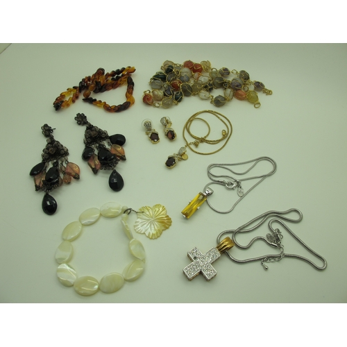 181 - A Collection of Modern Costume Jewellery, to include Lola Rose gemstone bracelets, Butler & Wilson h... 