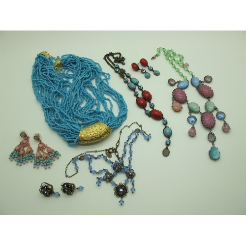 184 - A Collection of Modern Costume Jewellery, to include Bulter & Wilson belt, necklace and earring set,... 