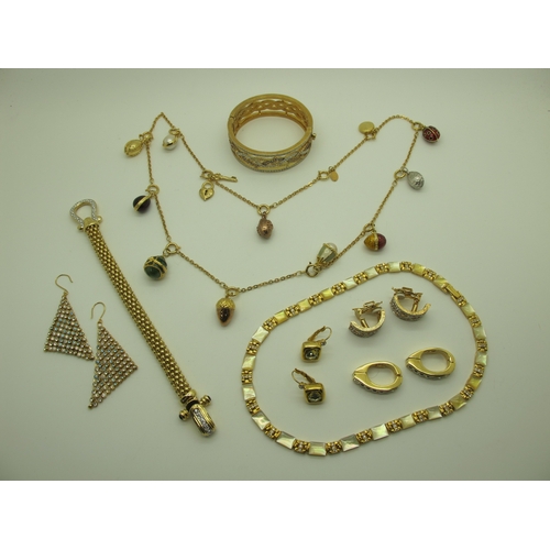 185 - A Collection of Modern Costume Jewellery, to include Lola Rose gemstone bracelets, Butler & Wilson b... 