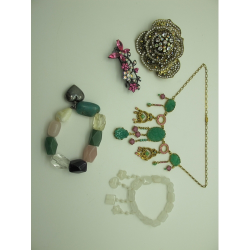 185 - A Collection of Modern Costume Jewellery, to include Lola Rose gemstone bracelets, Butler & Wilson b... 
