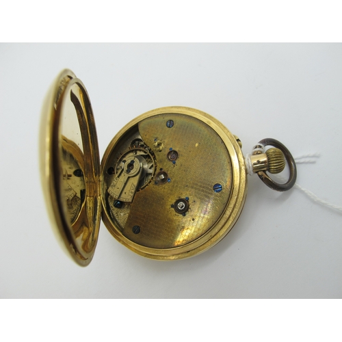 247 - Spaul & Johnson London; A Hunter Cased Pocket Watch, the signed white enamel dial with black Roman n... 