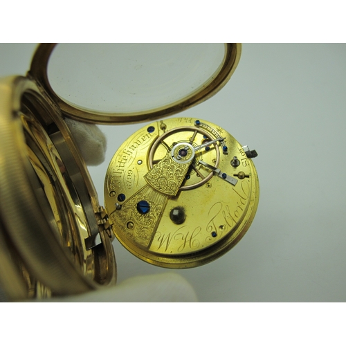 248 - W.H. Telford Whitehaven; An 18ct Gold Cased Openface Pocket Watch, the signed dial with Roman numera... 