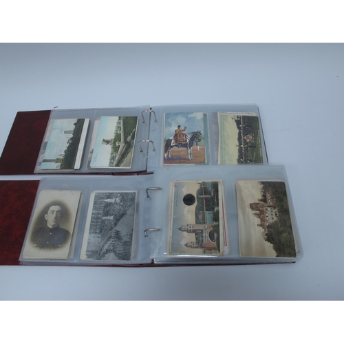 1306 - Two Albums of WWI Interest Picture Postcards, to include silks, poem cards, battleships, planes, top... 