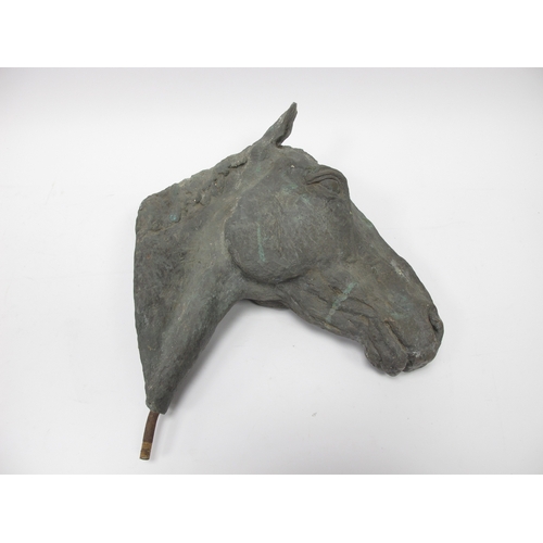 1213 - MAUREEN COATMAN (1919-2005) *ARR 
A Fibre Glass and Resin Sculpture Bust of the Racehorse 'Major Myt... 