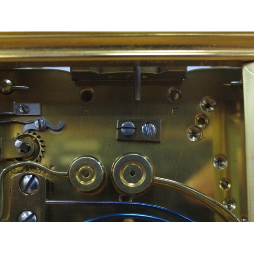 1474 - A Good Quality Brass Repeating Carriage Clock, retailed by J.W. Benson, 25 Old Bond St, London, the ... 