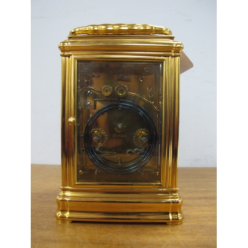 1474 - A Good Quality Brass Repeating Carriage Clock, retailed by J.W. Benson, 25 Old Bond St, London, the ... 