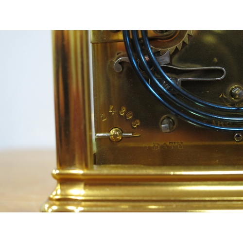 1474 - A Good Quality Brass Repeating Carriage Clock, retailed by J.W. Benson, 25 Old Bond St, London, the ... 