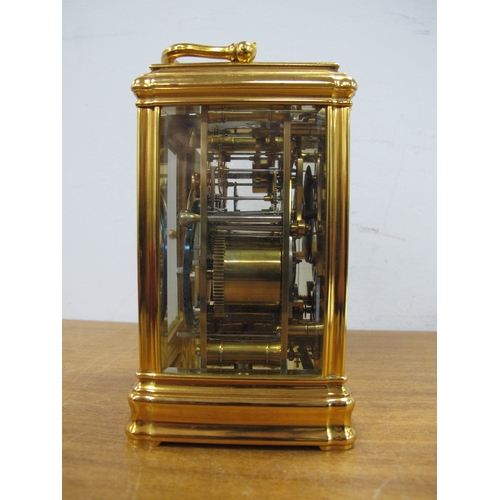 1474 - A Good Quality Brass Repeating Carriage Clock, retailed by J.W. Benson, 25 Old Bond St, London, the ... 