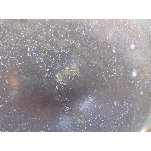 17 - A Chinese Three Piece Tea Set, each allover detailed in relief with bamboo (indistinctly stamped cha... 