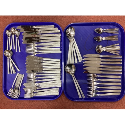 31 - VINERS STUDIO; Six Setting Part Canteen of Stainless Steel Cutlery, including fish knives and forks,... 