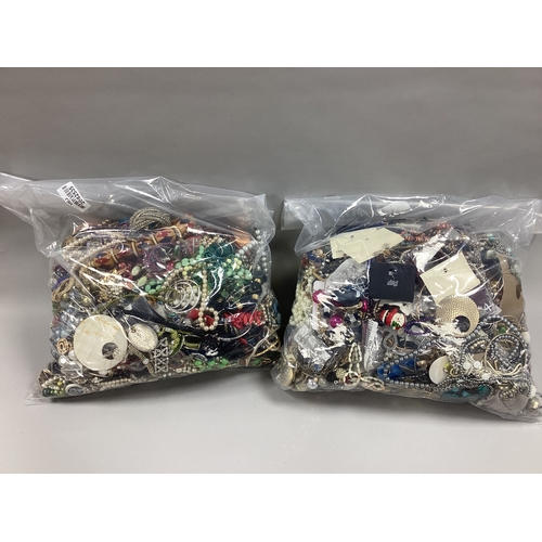 38 - A Mixed Lot of Assorted Costume Jewellery :- Two Bags [2082535] [2082539]