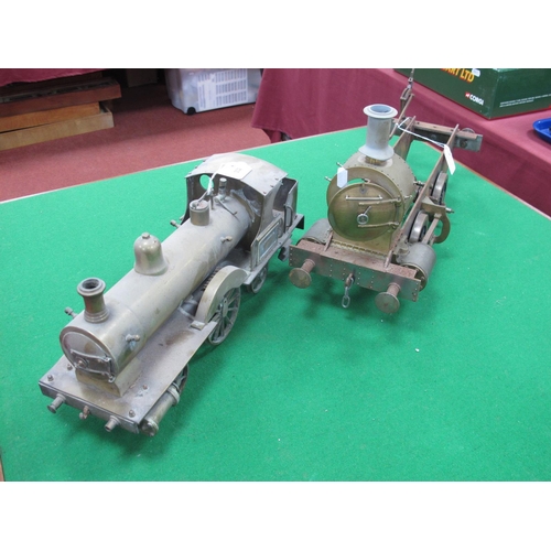 302 - A 3.5 Inch Live Steam 0-4-0 Rolling Chassis, Coupled wheels, Twin Outside Cylinders, Buffers, Chimne... 