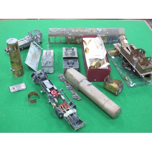 303 - A Small Quantity of Spares etc, recovered from a railway modellers workshop, comprising two 7mm whit... 