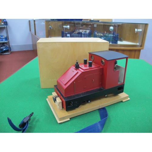 307A - A 32mm Brandbright Kit Built 0-4-0 Diesel Locomotive, battery-powered equipped for radio control, bu... 