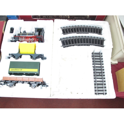 320 - A Marklin Gauge One Part Train Set, consisting of poor box base containing 0-4-0 steam tank locomoti... 