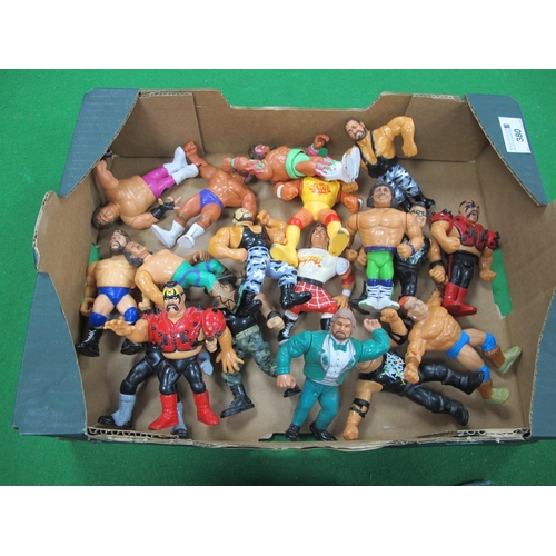 380 - Eighteen Circa 1980's Hasbro WWF Wrestling Plastic Action Figures to include Hulk Hogan, Brutus The ... 