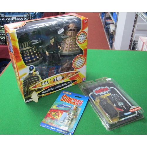 443 - A Doctor Who #01631 Radio Controlled Dalek Battle Pack by Character, Boxed. Two Modern/Re-issue card... 