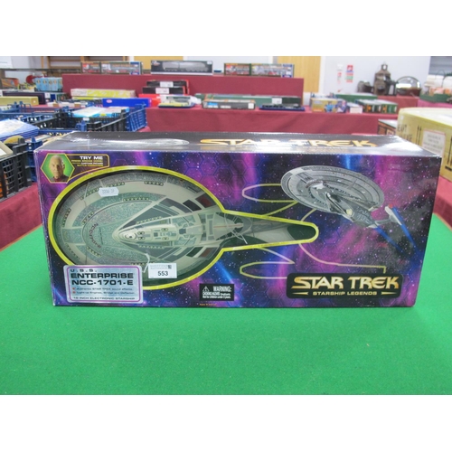 553 - A Boxed Art Asylum Plastic Model USS Enterprise NCC-1701-E 18 Inch Electronic Starship. Slight Creas... 