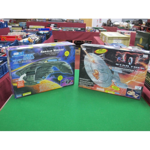 556 - Two boxed Playmates Star Trek plastic model Starships including #6171 Starship Enterprise NCC-1701-D... 