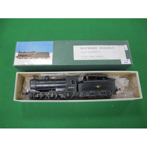 616 - A Haywood Railway Kit Built Class J27 0-6-0 Steam Locomotive, with six wheel tender, battery-powered... 