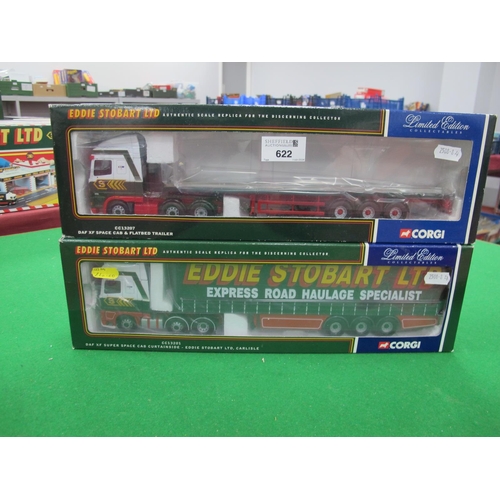 622 - Two Corgi 'Eddie Stobart Ltd' 1:50th Scale Diecast Model Commercial Vehicles comprising of #CC13207 ... 