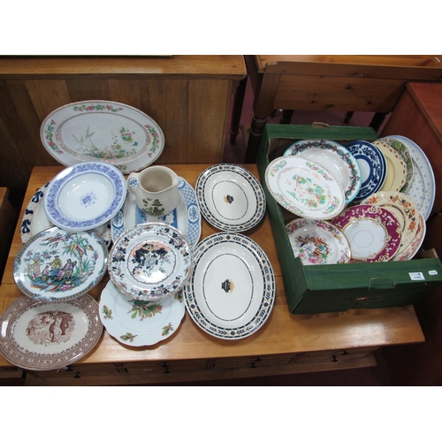 1103 - XIX Century Copeland bowls, XIX Century meat plates and assorted XIX Century plates. 1 Box