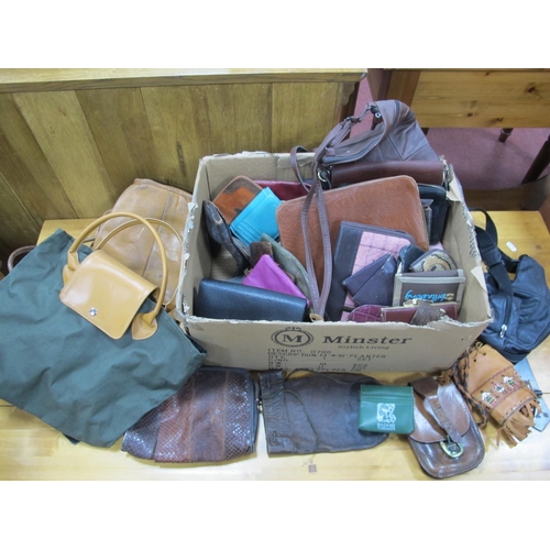 1134 - Leather Pouch, purses, bags, etc:- One Box