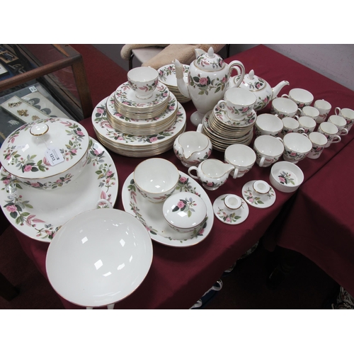 1213 - Wedgwood 'Hathaway Rose' table china of approx. 79 pieces including tea and coffee pots.