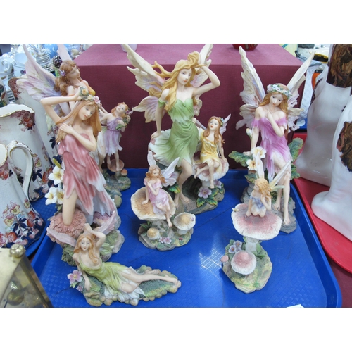 1215 - Shudehill Resin Fairy Figurines, etc:- One Tray.