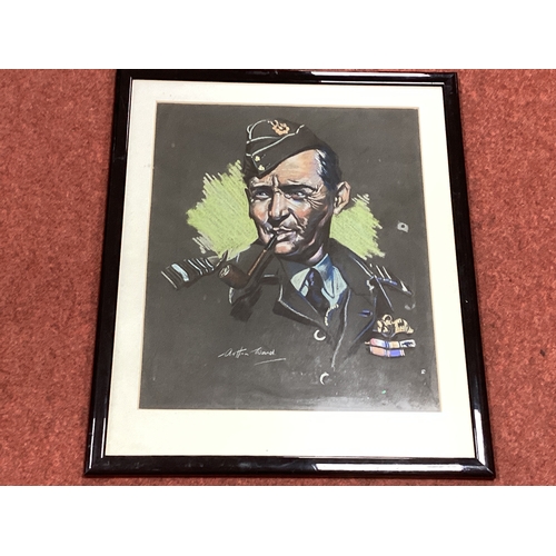 704 - Arthur Ward (1906-1995) Sketch Air Chief Marshal Arthur William Tedder (approximately 48 cm x 57 cm)... 