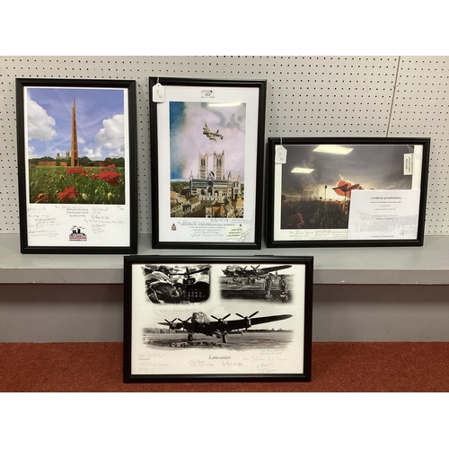 717 - WW2 Aviation RAF Bomber Command interest - selection of commemorative framed prints, including a Reg... 