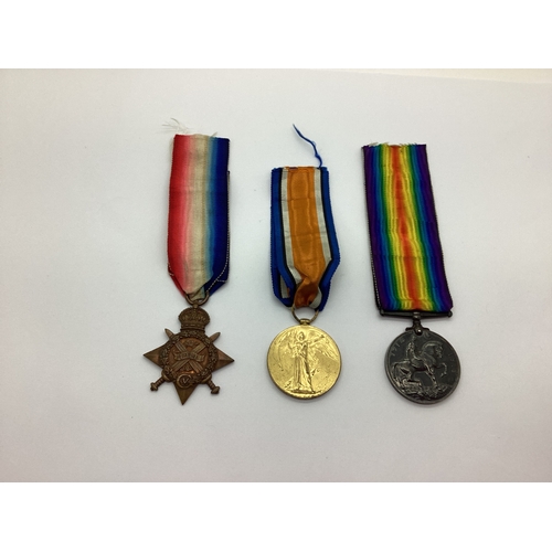 824 - WWI British Medal Trio, Comprising 1914 Mons Star, a British War Medal, and a Victory Medal, awarded... 