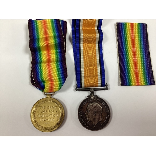 834 - WWI British Medals Comprising British War Medal And Victory Medal, awarded to 60330 Pte W Berry Ches... 