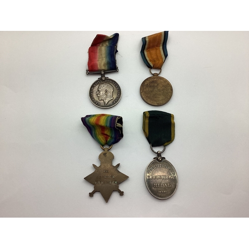 844 - WWI Trio Of British Medals, comprising 1914-15 Star, British War Medal, and Victory Medal awarded to... 