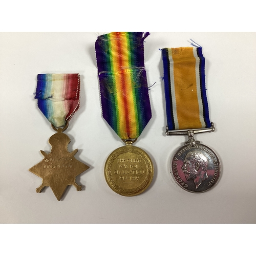 857 - WWI Trio of British Medals, comprising 1914-15 Star awarded to J.Ferguson FMN VFA, British War Medal... 