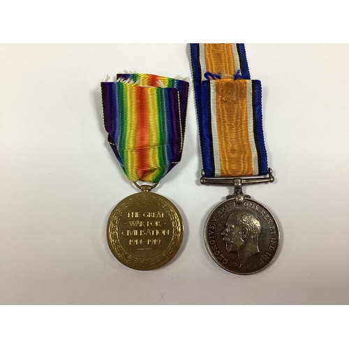 858 - WWI British Medals, comprising British War Medal awarded to R-5308 Pte P Abbott K R RIF C (killed in... 