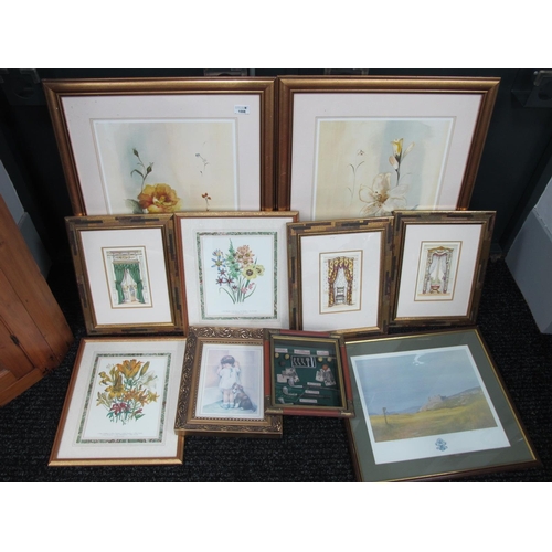 1008 - A quantity of framed prints to include one of Royal St Davids golf course signed 'David T Williams',... 