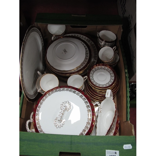 1077 - Royal Stafford Dinner-Tea Service, tureens, dinner plates, cups and saucers, etc:- One Box