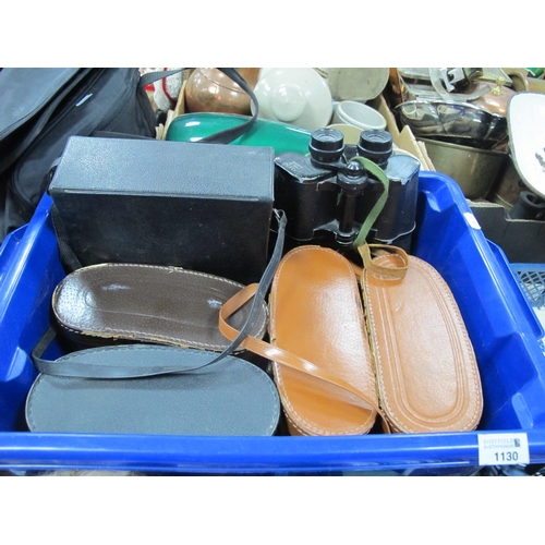 1130 - Carton 10 x 50 Binoculars, Tohyoh 12 x 50 binoculars and other cased binoculars:- One Box