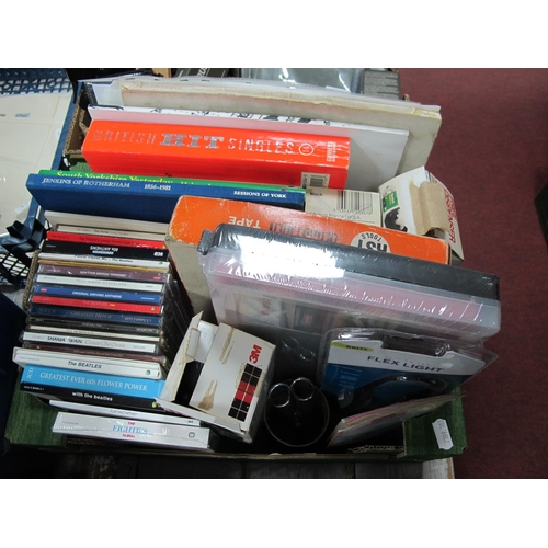 1131 - Beatles CDs, books, glass fiber tape, sellotape staple gun, etc:- One Box.