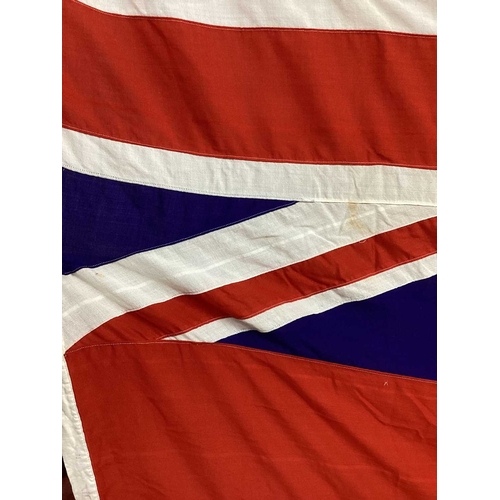 727 - Large Royal Navy White Ensign Flag with Various Stamped Marks including Broad Military Arrow, some m... 